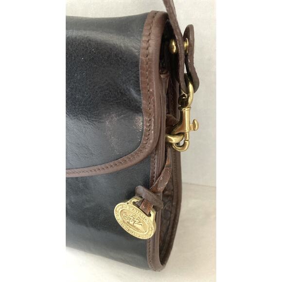 Vintage BRAHMIN Brown Leather Croco Medium CrossBody Shoulder Satchel Purse - Picture 3 of 15